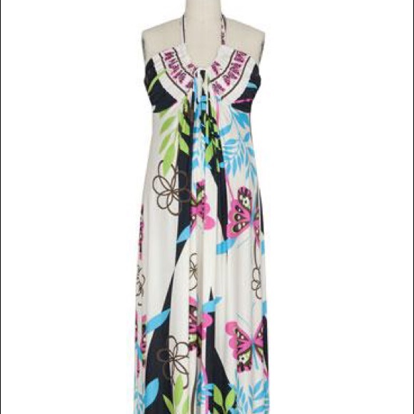 💗HP💗 Olian Ezzie Maxi Dress - Butterfly Print - Picture 2 of 13